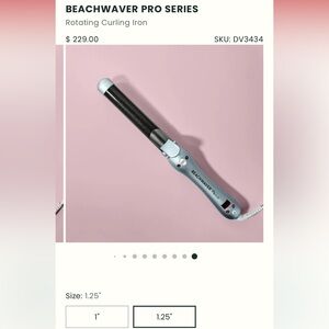 Beachwaver curling iron 1.25 inch barrel